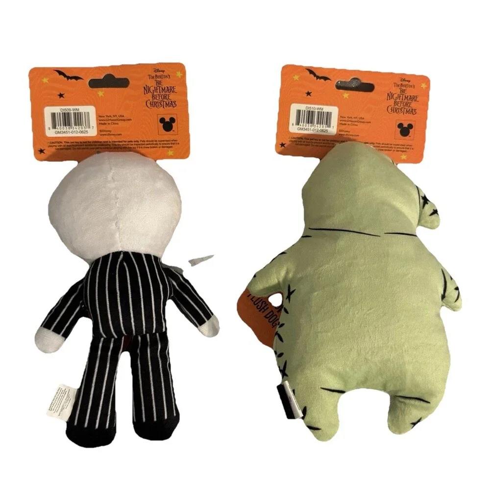 New Disney Dog Toys, NMBC Plushies Jack Skellington & Oogie Boogie